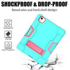 For iPad Air (2020) 10.9 Contrast Color Robot Shockproof Silicon + PC Protective Case with Holder & Pen Slot, For iPad Air 2022 / 2020 10.9