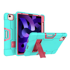 For iPad Air (2020) 10.9 Contrast Color Robot Shockproof Silicon + PC Protective Case with Holder & Pen Slot, For iPad Air 2022 / 2020 10.9