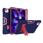 For iPad Air 2022 / 2020 10.9 / Navy Blue + Rose Red