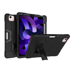 For iPad Air (2020) 10.9 Contrast Color Robot Shockproof Silicon + PC Protective Case with Holder & Pen Slot, For iPad Air 2022 / 2020 10.9