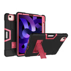 For iPad Air 2022 / 2020 10.9 / Black + Rose Red