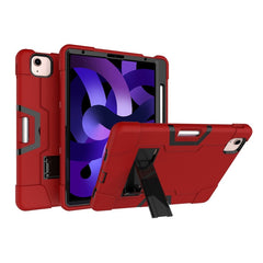 For iPad Air (2020) 10.9 Contrast Color Robot Shockproof Silicon + PC Protective Case with Holder & Pen Slot, For iPad Air 2022 / 2020 10.9