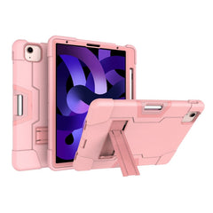 Para iPad Air (2020) 10.9 Estuche protector de silicona + PC a prueba de golpes con soporte y ranura para lápiz, para iPad Air 2022/2020 10.9