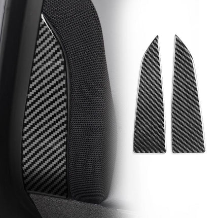 For Tesla Model 3 2023- 2pcs/Set Carbon Fiber Car Interior Door A-Pillar Decorative Sticker, Car Interior Door A-Pillar