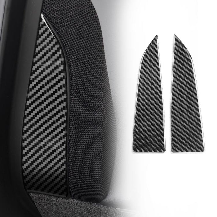 For Tesla Model 3 2023- 2pcs/Set Carbon Fiber Car Interior Door A-Pillar Decorative Sticker, Car Interior Door A-Pillar