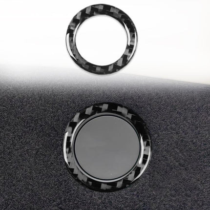 For Tesla Model 3 2023- Carbon Fiber Car Trunk Button Frame Decorative Sticker, Car Trunk Button Frame