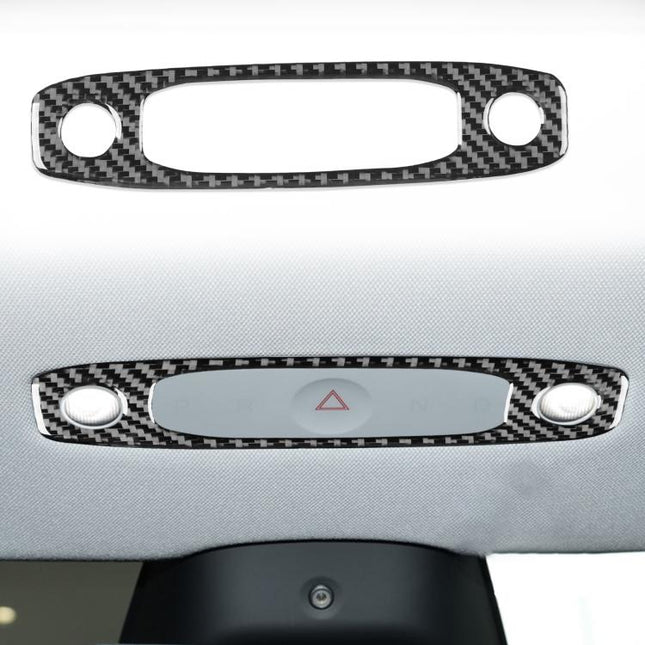 For Tesla Model 3 2023- Carbon Fiber Car Front Reading Light Panel Decorative Sticker, For Tesla Model 3 2023- Car Front Reading Light Panel