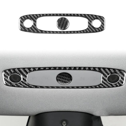 For Tesla Model 3 2023- 2pcs/Set Carbon Fiber Car Reading Light Panel Decorative Sticker, For Tesla Model 3 2023- Car Reading Light Panel
