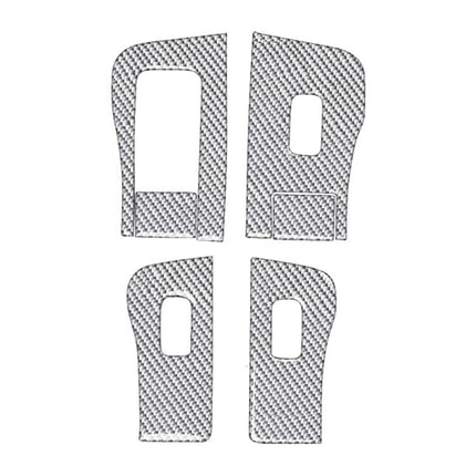 For Tesla Model 3 2017-2022 / Y 2020-2024 6pcs/Set Carbon Fiber Car Window Lift Panel Decorative Sticker, Car Window Lift Panel, Left Drive, Car Window Lift Panel, Right Drive