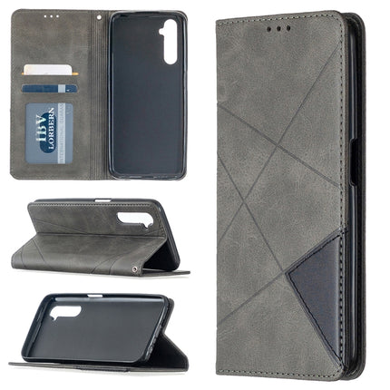 Rhombus Texture Horizontal Flip Magnetic Leather Case with Holder & Card Slots, For OPPO Realme C11, For OPPO Realme 6, For OPPO Realme 6 Pro, For OPPO Reno3 Pro