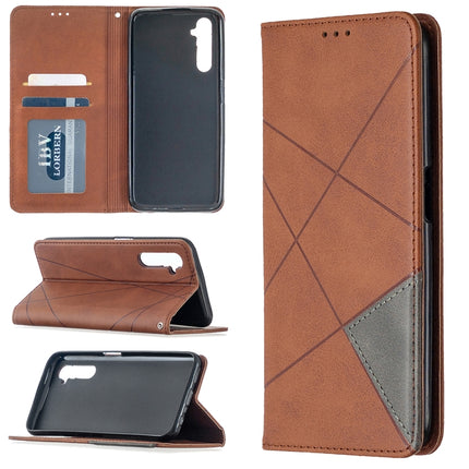 Rhombus Texture Horizontal Flip Magnetic Leather Case with Holder & Card Slots, For OPPO Realme C11, For OPPO Realme 6, For OPPO Realme 6 Pro, For OPPO Reno3 Pro