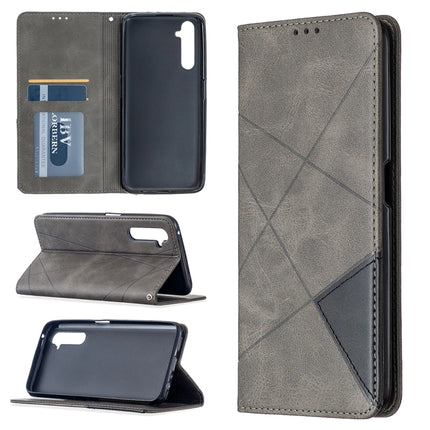 Rhombus Texture Horizontal Flip Magnetic Leather Case with Holder & Card Slots, For OPPO Realme C11, For OPPO Realme 6, For OPPO Realme 6 Pro, For OPPO Reno3 Pro