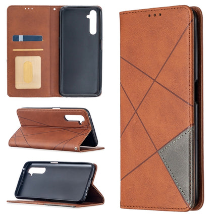 Rhombus Texture Horizontal Flip Magnetic Leather Case with Holder & Card Slots, For OPPO Realme C11, For OPPO Realme 6, For OPPO Realme 6 Pro, For OPPO Reno3 Pro