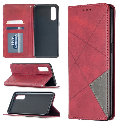 Rhombus Texture Horizontal Flip Magnetic Leather Case with Holder & Card Slots, For OPPO Realme C11, For OPPO Realme 6, For OPPO Realme 6 Pro, For OPPO Reno3 Pro