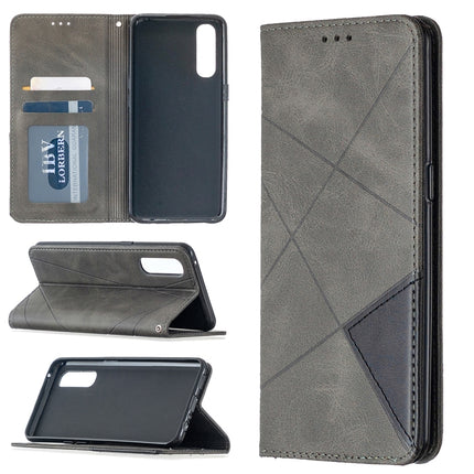 Rhombus Texture Horizontal Flip Magnetic Leather Case with Holder & Card Slots, For OPPO Realme C11, For OPPO Realme 6, For OPPO Realme 6 Pro, For OPPO Reno3 Pro