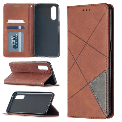 Rhombus Texture Horizontal Flip Magnetic Leather Case with Holder & Card Slots, For OPPO Realme C11, For OPPO Realme 6, For OPPO Realme 6 Pro, For OPPO Reno3 Pro