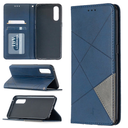 Rhombus Texture Horizontal Flip Magnetic Leather Case with Holder & Card Slots, For OPPO Realme C11, For OPPO Realme 6, For OPPO Realme 6 Pro, For OPPO Reno3 Pro