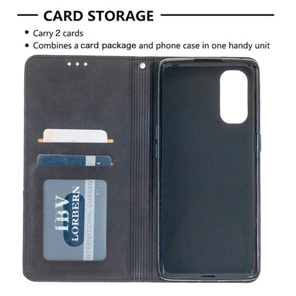 Rhombus Texture Horizontal Flip Magnetic Leather Case with Holder & Card Slots, For OPPO Reno4 Pro 5G