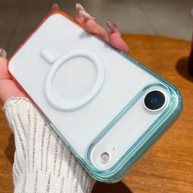 Contrast Color Gradient Transparent MagSafe Phone Case, For iPhone 18 Pro, For iPhone 18 Pro Max, For iPhone 17 Pro Max, For iPhone 17 Pro, For iPhone 17, For iPhone 17 Air