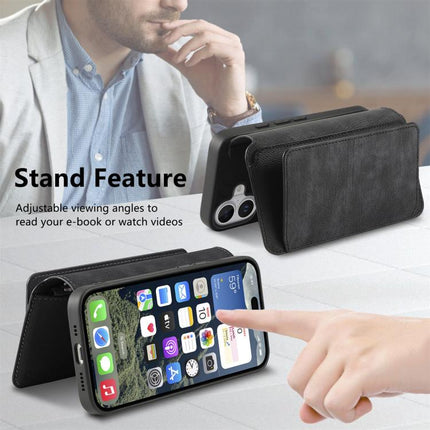 CaseNeo MagSafe RFID Anti-theft Zipper Wallet Retro Leather Phone Case, For iPhone 16, For iPhone 15 Pro Max, For iPhone 15 Pro, For iPhone 15 Plus