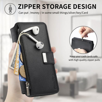 CaseNeo MagSafe RFID Anti-theft Zipper Wallet Retro Leather Phone Case, For iPhone 16, For iPhone 15 Pro Max, For iPhone 15 Pro, For iPhone 15 Plus