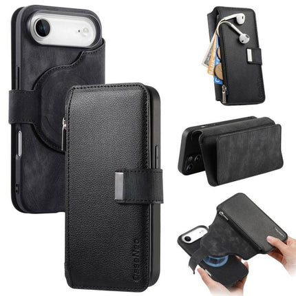 CaseNeo MagSafe RFID Anti-theft Zipper Wallet Retro Leather Phone Case, For iPhone Air, For iPhone 16 Pro Max, For iPhone 16 Pro, For iPhone 16 Plus