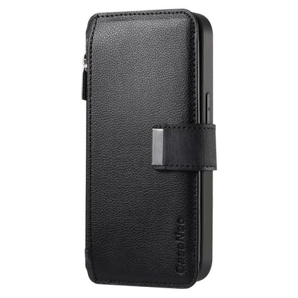 CaseNeo MagSafe RFID Anti-theft Zipper Wallet Retro Leather Phone Case, For iPhone Air, For iPhone 16 Pro Max, For iPhone 16 Pro, For iPhone 16 Plus