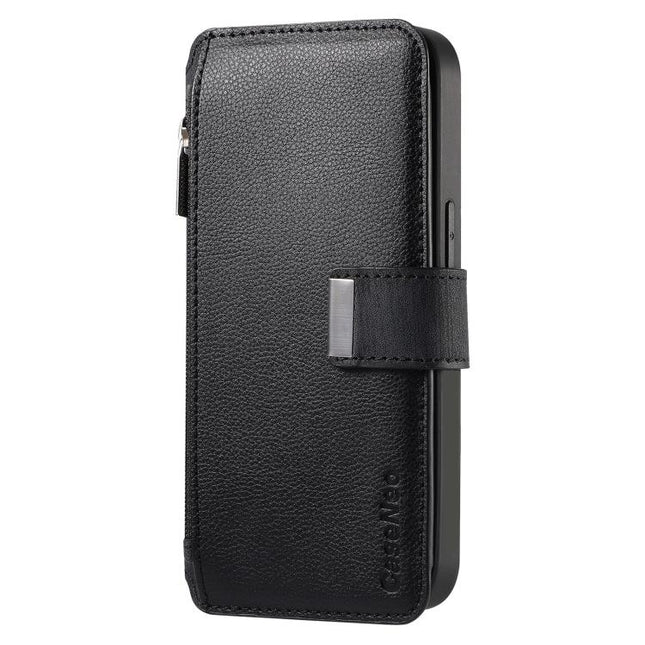 CaseNeo MagSafe RFID Anti-theft Zipper Wallet Retro Leather Phone Case, For iPhone Air, For iPhone 16 Pro Max, For iPhone 16 Pro, For iPhone 16 Plus