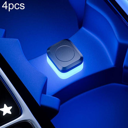 4pcs Car USB LED Atmosphere Light, White Light, Blue Light, Red Light, Ice Blue Light