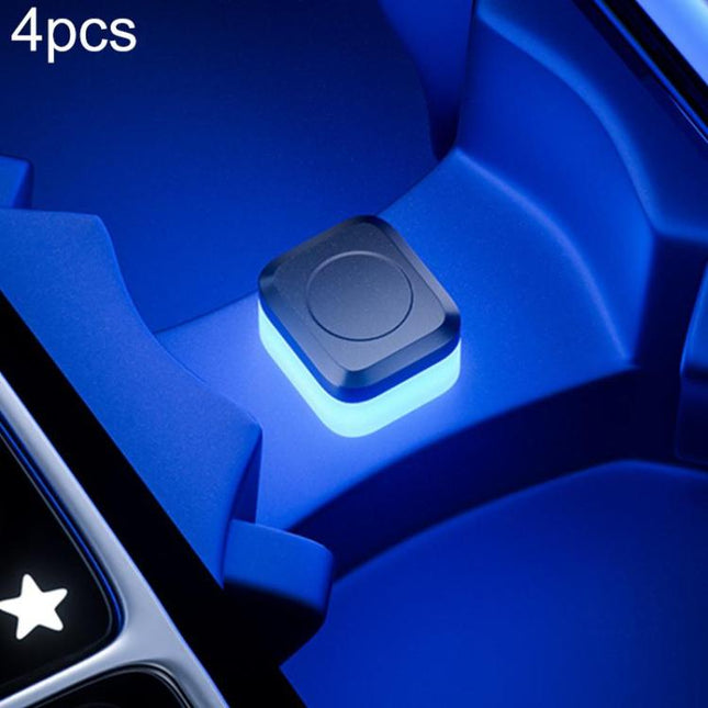 4pcs Car USB LED Atmosphere Light, White Light, Blue Light, Red Light, Ice Blue Light