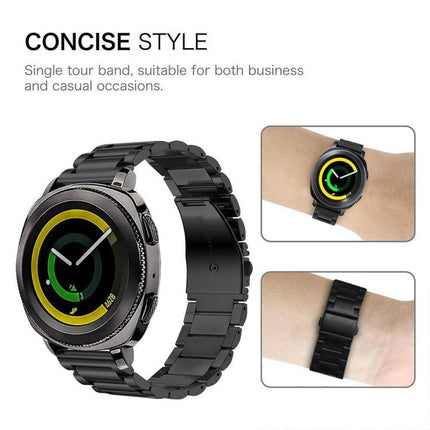 xDfind Three Beads Stainless Steel Watch Band, 22mm