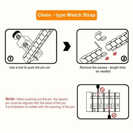 xDfind Three Beads Stainless Steel Watch Band