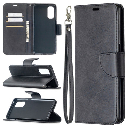 Retro Lambskin Texture Pure Color Horizontal Flip PU Leather Case, with Holder & Card Slots & Wallet & Lanyard, For OPPO Reno4 Pro 5G