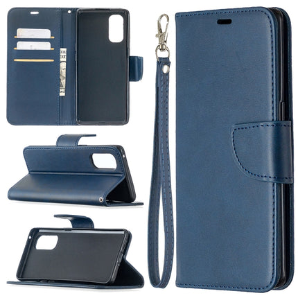 Retro Lambskin Texture Pure Color Horizontal Flip PU Leather Case, with Holder & Card Slots & Wallet & Lanyard, For OPPO Reno4 Pro 5G