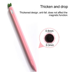 Contrasting Color Mint Leaf Silicone Non-slip Protective Cover, For Apple Pencil 1, For Apple Pencil 2