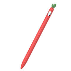 Funda protectora antideslizante de silicona con diseño de hojas de menta en color contrastante para Apple Pencil 1 y Apple Pencil 2