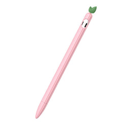 Funda protectora antideslizante de silicona con diseño de hojas de menta en color contrastante para Apple Pencil 1 y Apple Pencil 2