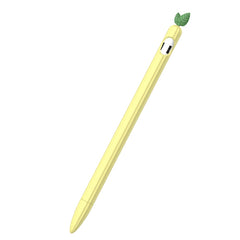 Funda protectora antideslizante de silicona con diseño de hojas de menta en color contrastante para Apple Pencil 1 y Apple Pencil 2