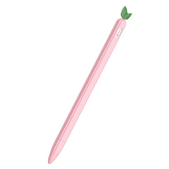 Funda protectora antideslizante de silicona con diseño de hojas de menta en color contrastante para Apple Pencil 1 y Apple Pencil 2