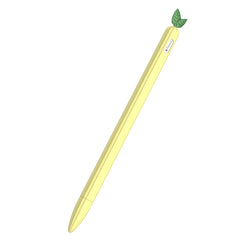 Funda protectora antideslizante de silicona con diseño de hojas de menta en color contrastante para Apple Pencil 1 y Apple Pencil 2