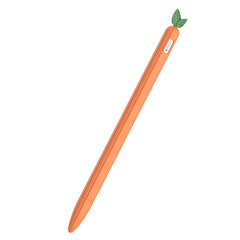 Funda protectora antideslizante de silicona con diseño de hojas de menta en color contrastante para Apple Pencil 1 y Apple Pencil 2