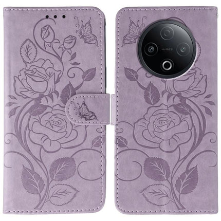 Rose Butterfly Embossed Leather Phone Case, For vivo iQOO 15, For vivo Y500 5G, For vivo V50 Lite 5G