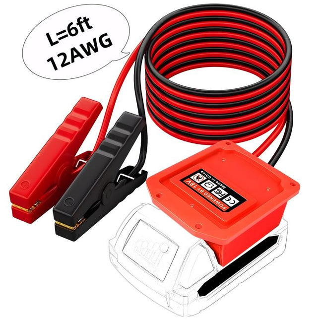 Car Jump Adapter for Battery, Type-A for Milwaukee, Type-B for Makita, Type-C for Dewalt