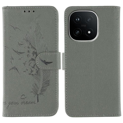 Feather Pattern Litchi Texture Leather Phone Case, For vivo iQOO 15, For vivo Y500 5G, For vivo V50 Lite 5G