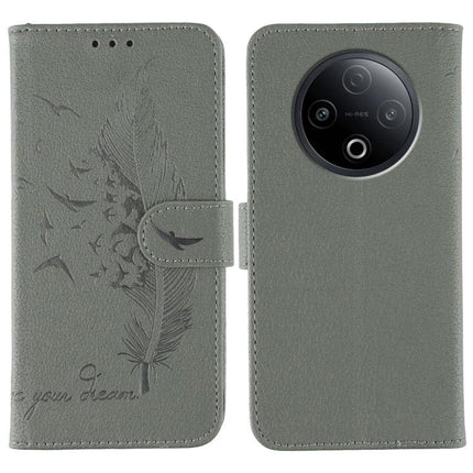 Feather Pattern Litchi Texture Leather Phone Case, For vivo iQOO 15, For vivo Y500 5G, For vivo V50 Lite 5G