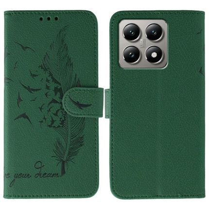 Feather Pattern Litchi Texture Leather Phone Case, For Xiaomi Poco F7 Ultra / Redmi K80 Pro, For Xiaomi Poco F7 Pro / Redmi K80, For Xiaomi Poco C75 4G, For Xiaomi 14T Pro