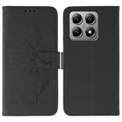 Feather Pattern Litchi Texture Leather Phone Case, For Xiaomi 14T
