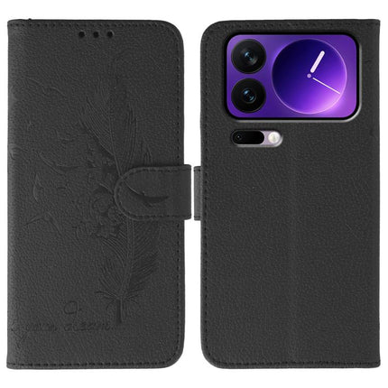 Feather Pattern Litchi Texture Leather Phone Case, For Xiaomi 17 Pro, For Xiaomi 17, For Xiaomi 15T Pro 5G, For Xiaomi 15T 5G