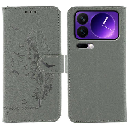 Feather Pattern Litchi Texture Leather Phone Case, For Xiaomi 17 Pro, For Xiaomi 17, For Xiaomi 15T Pro 5G, For Xiaomi 15T 5G
