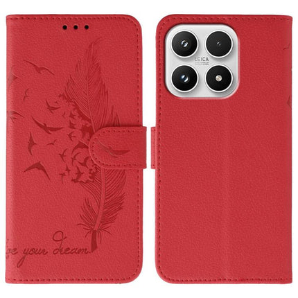 Feather Pattern Litchi Texture Leather Phone Case, For Xiaomi 17 Pro, For Xiaomi 17, For Xiaomi 15T Pro 5G, For Xiaomi 15T 5G